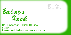 balazs hack business card