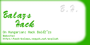 balazs hack business card